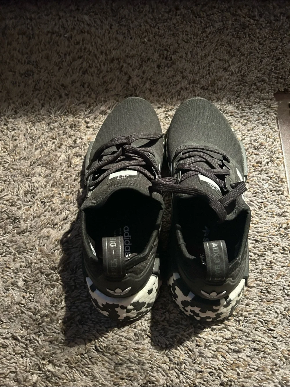 Grade School Boys Black Athletic Sneakers with White Stripes